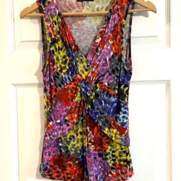 Multi-Color Cable & Gauge Cross Knot Tank, Size Small - Picture 10 of 10